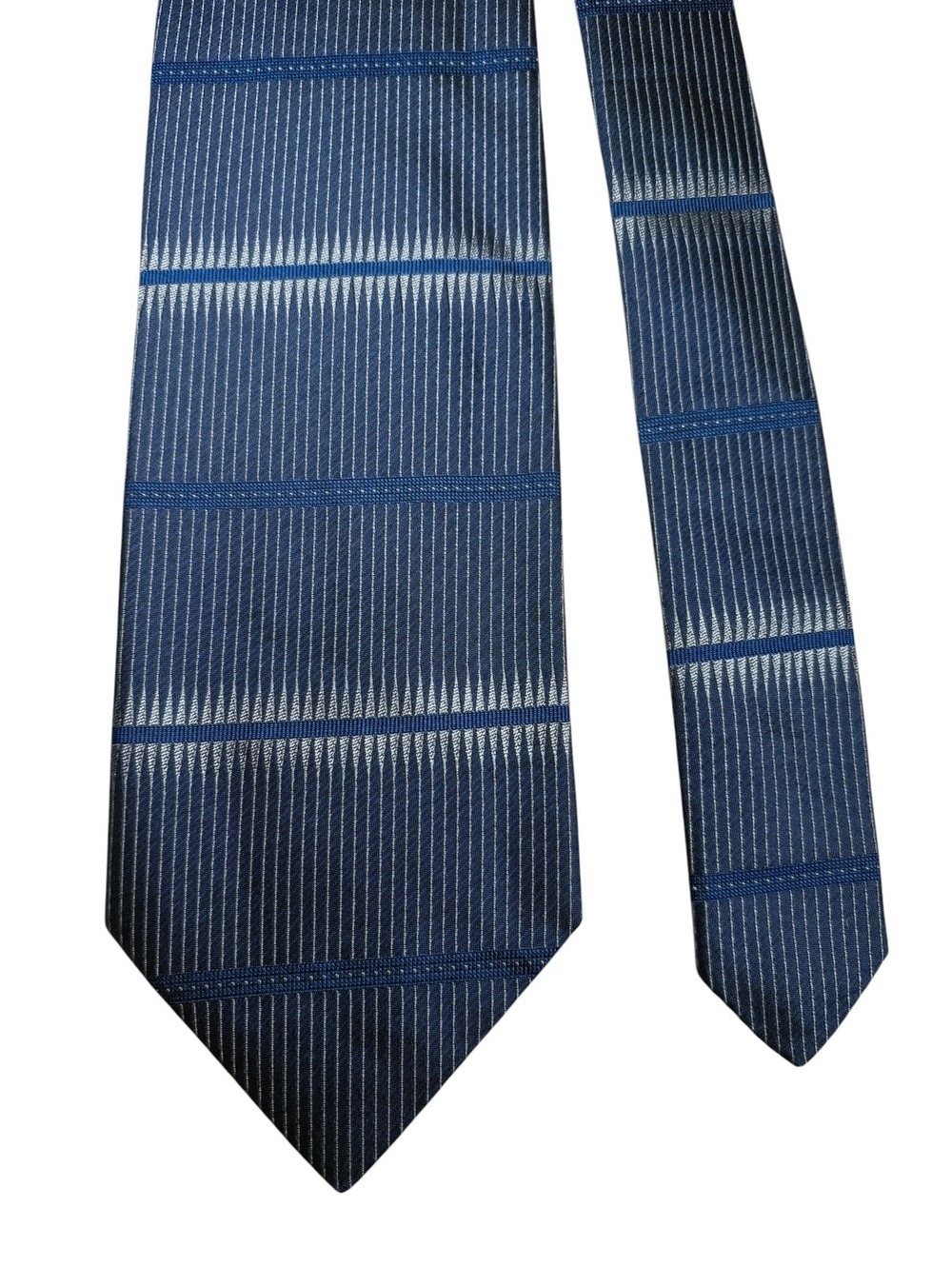 Versace 100% Silk Blue Vintage Geometric Made in Italy Men's Designer Tie
